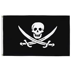 Flag bandiera pirata usato  Spedito ovunque in Italia 