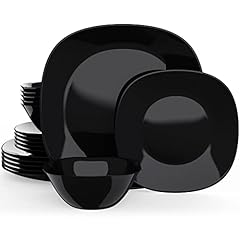 Black dinnerware set for sale  Delivered anywhere in USA 