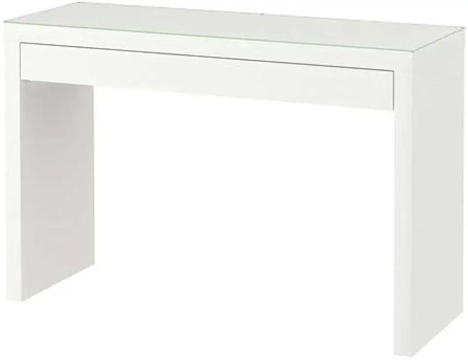 Gebruikt, IKEA MALM kaptafel wit met glazen blad 120 x 41 x 78 cm tweedehands  