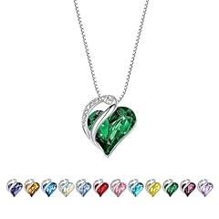 Birthstone heart silver for sale  Delivered anywhere in UK