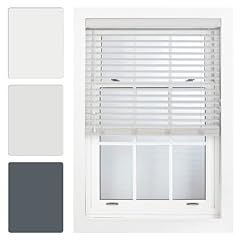 FURNISHED Grey Faux Wood Venetian Blinds 50mm Easy for sale  Delivered anywhere in UK