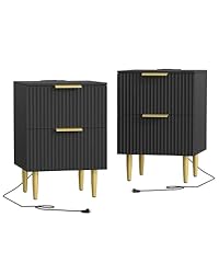 Akxomel black nightstand for sale  Delivered anywhere in USA 