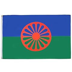 Flag bandiera gitana usato  Spedito ovunque in Italia 