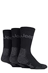 Jeep Men's JM273 3 Pair Luxury Terrain Socks Black, used for sale  Delivered anywhere in UK