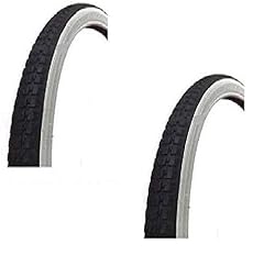 2 x RALEIGH 26x1 3/8 White Wall Bike Tyres - Traditional, used for sale  Delivered anywhere in UK
