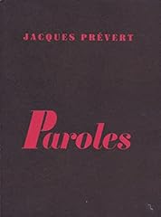 Jacques prévert. paroles d'occasion  Livré partout en France