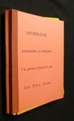 Anthologie permanente composé d'occasion  Livré partout en France