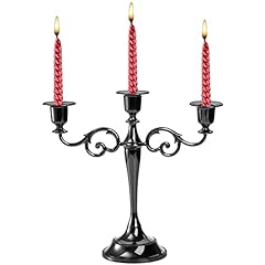 YOUEON 3 Arms Candelabra, 10.4 Inch Tall Black Candle for sale  Delivered anywhere in USA 