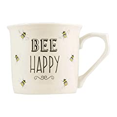 English Tableware Co. Bee Happy Cream Fine China Mug for sale  Delivered anywhere in UK