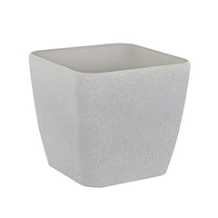 Used, Square Plant Pot With Sandstone Effect Plastic Garden for sale  Delivered anywhere in UK