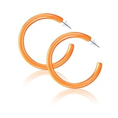 Orange hoop earrings for sale  Delivered anywhere in UK