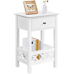 Yaheetech white bedside for sale  Delivered anywhere in Ireland