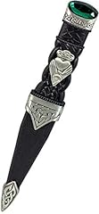 Used, Sgian Dubh Claddagh Emerald Stone Antique Finish Safety Blade Kilt Accessory for sale  Delivered anywhere in Canada