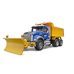 Bruder 02825 MACK Granite Dump Truck with Snow Plow, used for sale  Delivered anywhere in USA 