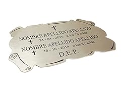 Trofeos Cadenas | Placa Cementerio Acero - Pergamino 20 x 12,5 cm o 24 x 15 cm. segunda mano  Se entrega en toda España 
