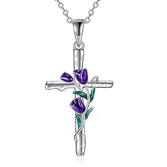Tulips cross necklace for sale  Delivered anywhere in USA 
