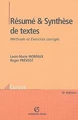 Résumé synthèse textes d'occasion  Livré partout en Belgiqu