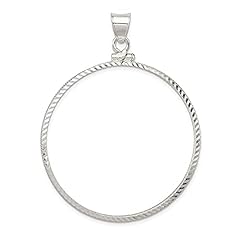 Used, Diamond2Deal Sterling Silver Diamond Cut Coin Bezel for sale  Delivered anywhere in USA 