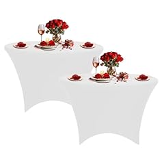 Spandex white tablecloth for sale  Delivered anywhere in UK