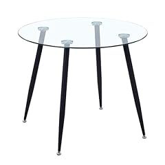 Glass round dining for sale  Delivered anywhere in USA 