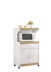 HODEDAH IMPORT Microwave Kitchen Cart, White for sale  Delivered anywhere in USA 