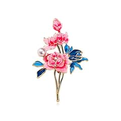 Peony flower brooch for sale  Delivered anywhere in USA 