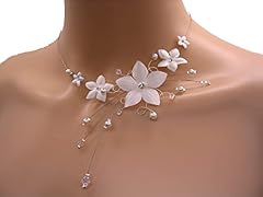 Collier mariée fleurs d'occasion  Livré partout en France