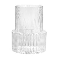 Clear glass vase for sale  Delivered anywhere in Ireland