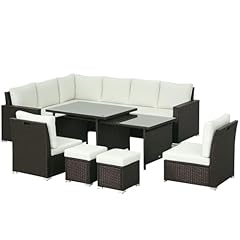 Outsunny seater rattan for sale  Delivered anywhere in UK