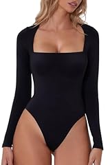 Qinsen black bodysuit for sale  Delivered anywhere in USA 