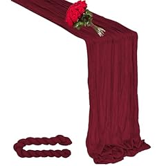 Blmhtwo burgundy cheesecloth for sale  Delivered anywhere in UK