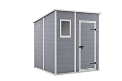 Keter Manor Pent Garden Storage Shed 6ft x 6ft - Grey for sale  Delivered anywhere in UK