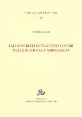 Manoscritti francesco ciceri usato  Spedito ovunque in Italia 