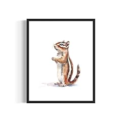 Chipmunk watercolor poster for sale  Delivered anywhere in USA 