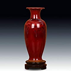 Q-HL Vasi Vaso Red vasi Alti for Fiori, Fiore Antico Vaso Cinese Soggiorno Accessori Decorativi 36 * 15cm usato  Spedito ovunque in Italia 
