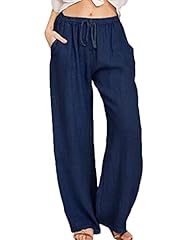 Women’s Linen Trousers Ladies Plus Size Loose Fit Fashion for sale  Delivered anywhere in UK