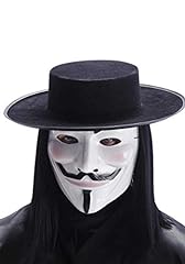 Maschera V for vendetta in plastica bianca anonymous usato  Spedito ovunque in Italia 