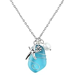 Sea glass necklace for sale  Delivered anywhere in UK