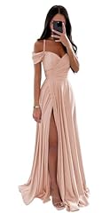 Satin peach bridesmaid for sale  Delivered anywhere in USA 