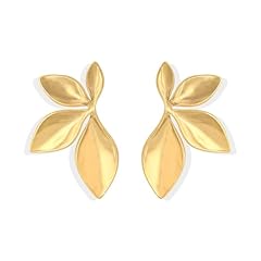 Gold leaf earrings for sale  Delivered anywhere in UK
