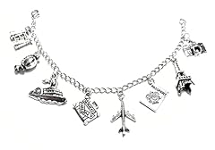 Travel charm bracelet for sale  Delivered anywhere in USA 