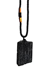 Reiki Energy Charged Raw Black Tourmaline Crystal Pendant for sale  Delivered anywhere in UK