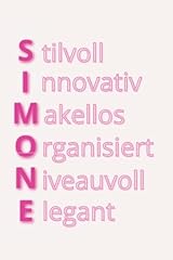 Simone personalisiertes notizb gebraucht kaufen  Wird an jeden Ort in Deutschland