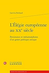 élégie européenne xxe d'occasion  Livré partout en Belgiqu