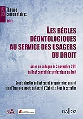 Règles déontologiques servic d'occasion  Livré partout en France