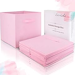 Lividé 6 scatole portaoggetti, colore rosa, compatibili usato  Spedito ovunque in Italia 