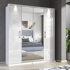 Furneo white mirrored for sale  Delivered anywhere in UK