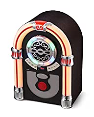 UEME Retro Tabletop Jukebox with Bluetooth, FM Radio, AUX-in Port and Color Changing LED Lights for sale  Delivered anywhere in Canada