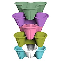 Used, simpahome 6 x Plastic Strawberry Planter Trio 3 Pot for sale  Delivered anywhere in UK