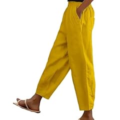 Cotton linen trouser for sale  Delivered anywhere in UK